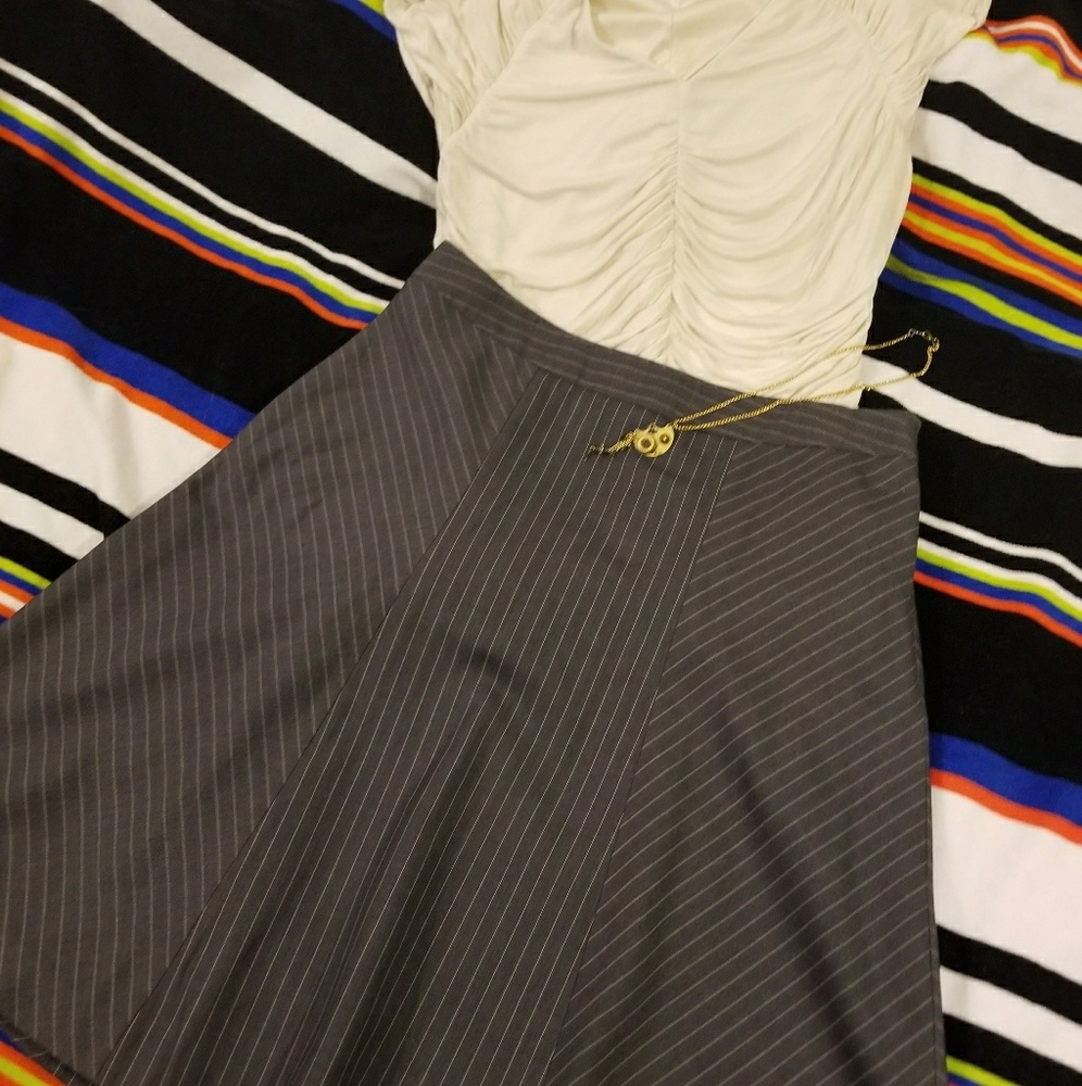 Pinstriped skirt